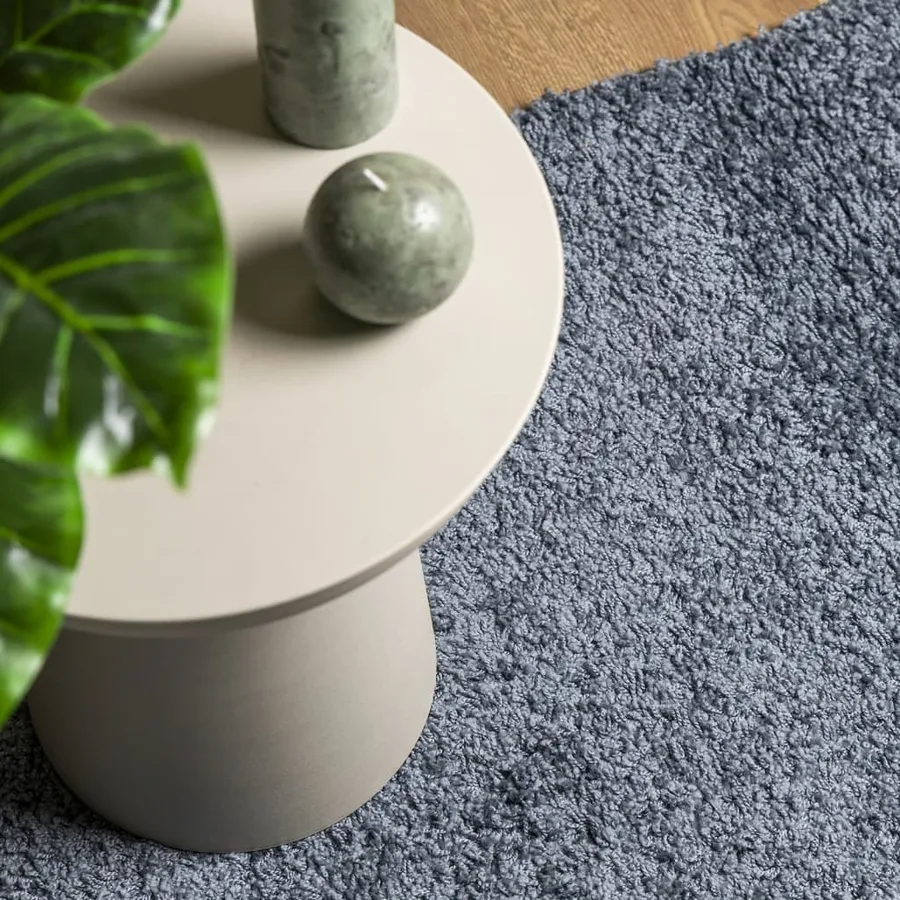 Tapis shaggy PAMPLONA poils longs moderne bleu 240x340 cm - 7