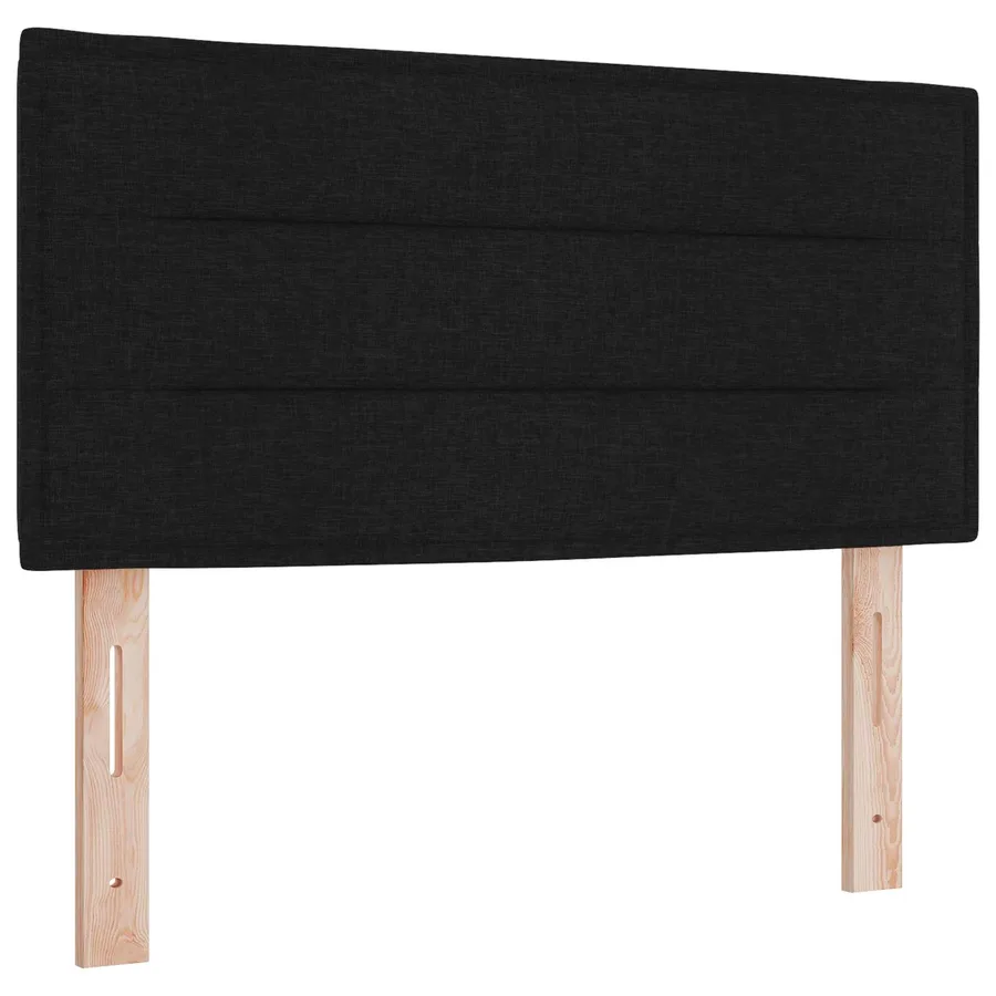 Lit boxspring avec matelas Noir 90 x 200 cm Tissu - 3