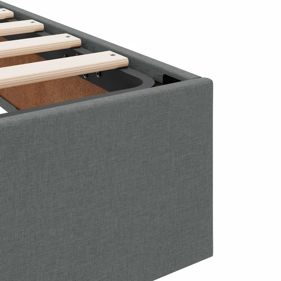 Lit avec rangement et matelas Gris foncé 90 x 200 cm - 10