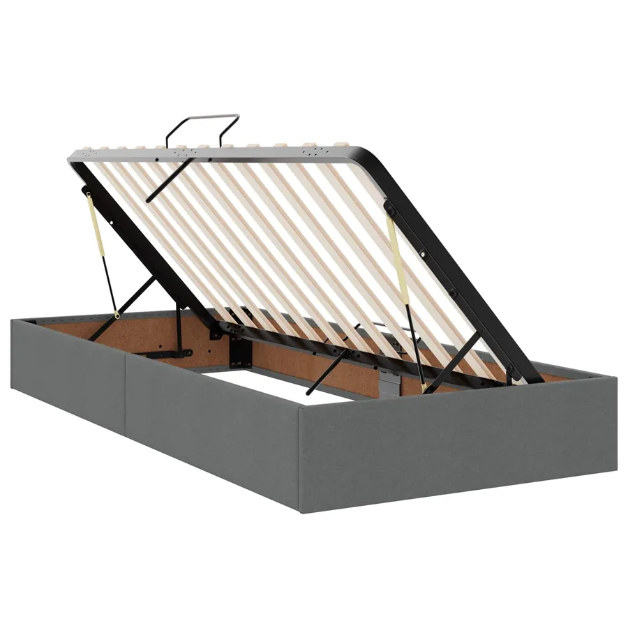 Lit avec rangement et matelas Gris foncé 90 x 200 cm - 4