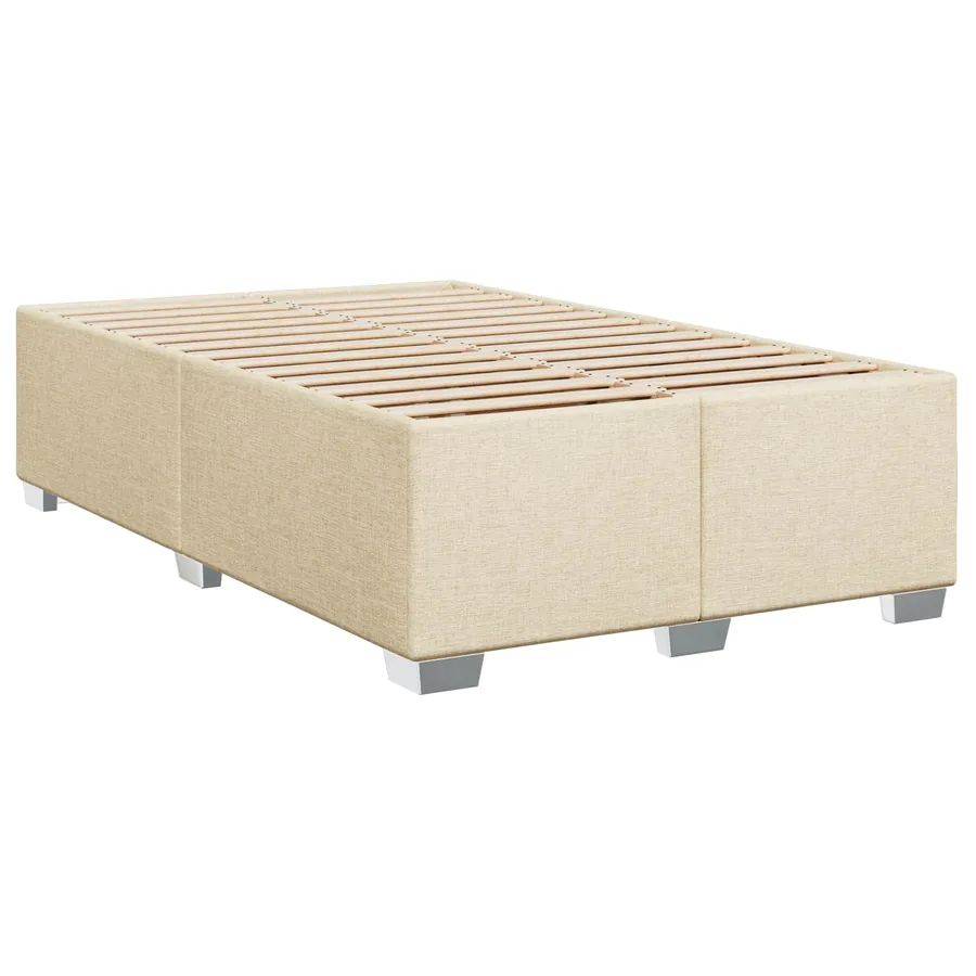 Lit boxspring avec matelas Crème 120 x 190 cm Tissu - 4