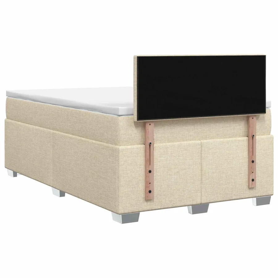 Lit boxspring avec matelas Crème 120 x 190 cm Tissu - 7