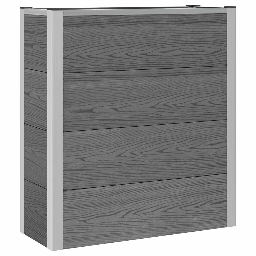 Jardinière surélevée Gris 75 x 30 x 82 cm WPC et Aluminium - 2