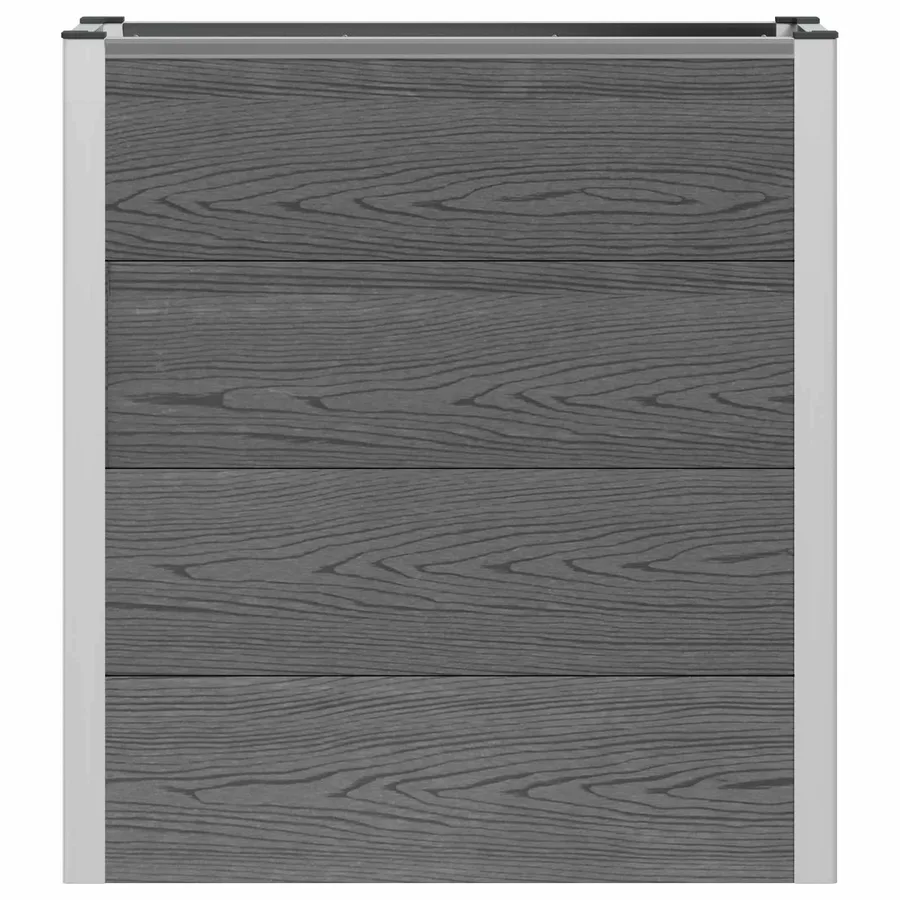 Jardinière surélevée Gris 75 x 30 x 82 cm WPC et Aluminium - 4