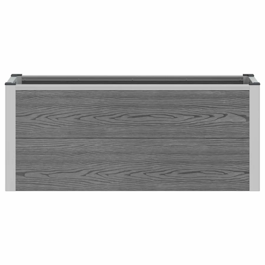 Jardinière surélevée Gris 100 x 30 x 42 cm WPC et Aluminium - 4