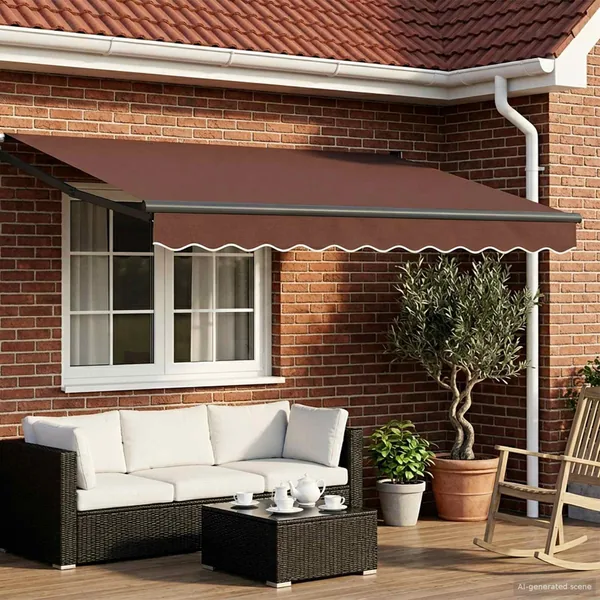 Auvent rétractable électrique Marron 3 x 2 m