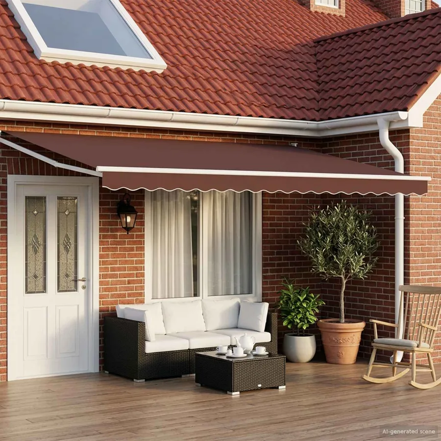 Auvent rétractable électrique Marron 4 x 2 m