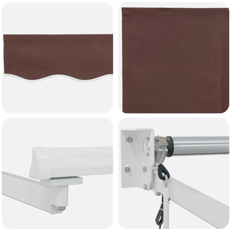 Auvent rétractable électrique Marron 4 x 2 m - 9