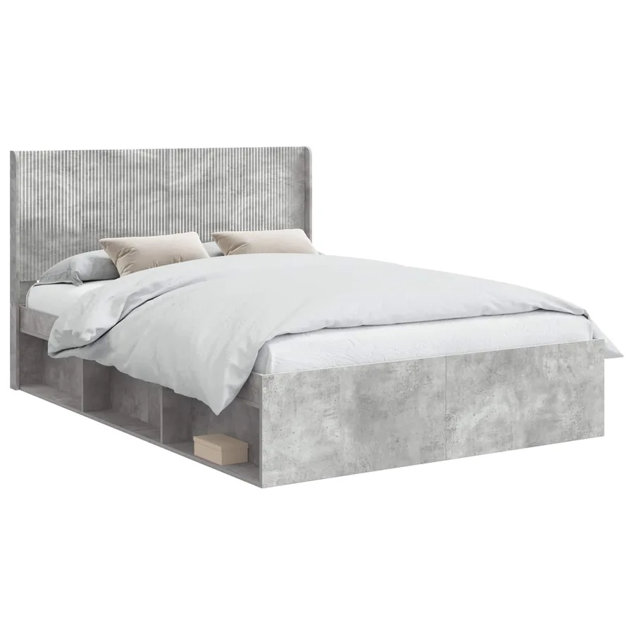 Cadre de lit avec rangement et tête de lit 2 pc - 2