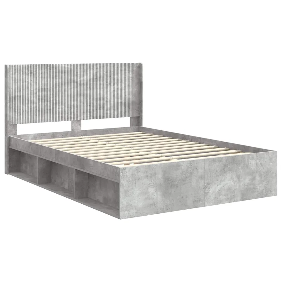Cadre de lit avec rangement et tête de lit 2 pc - 4