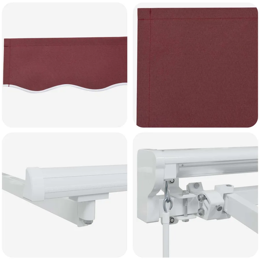 Auvent rétractable manuel Bordeaux 5 × 3,5 m - 7