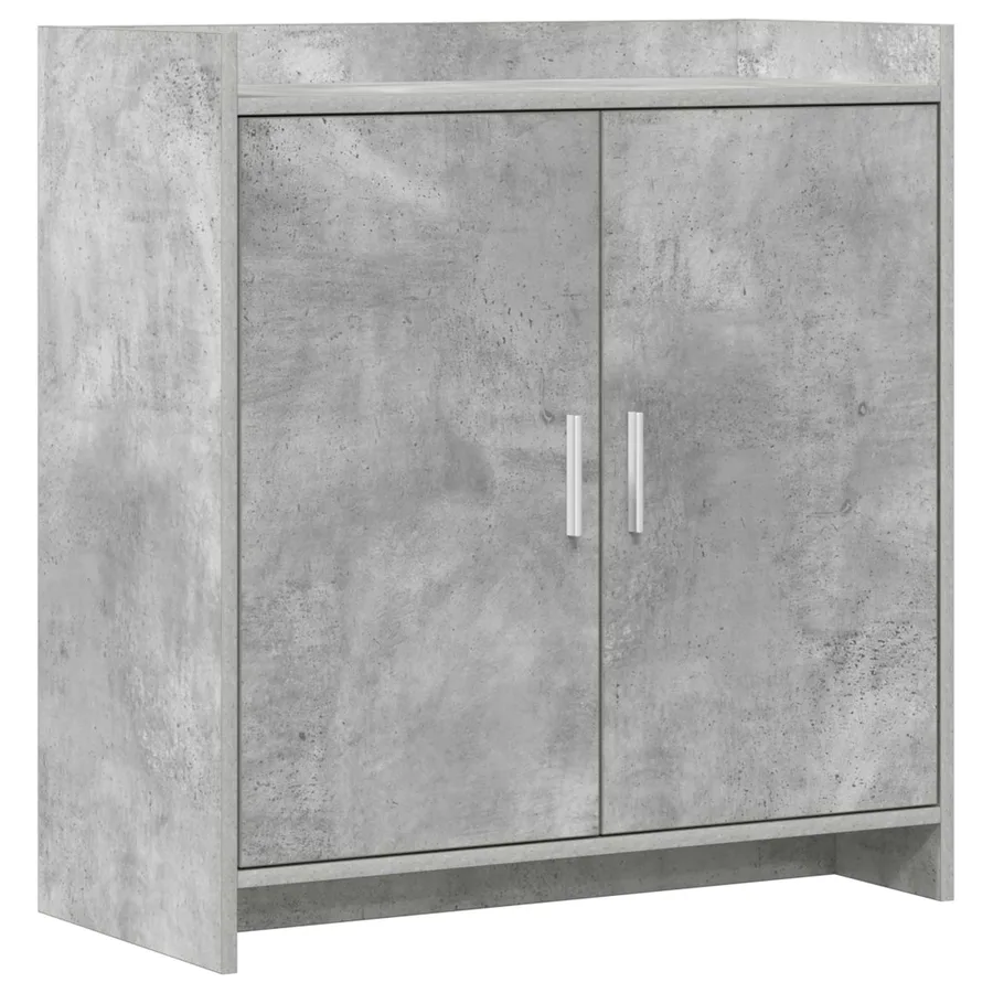 Buffet Gris béton 72 x 36 x 80 cm Bois d'ingénierie - 2