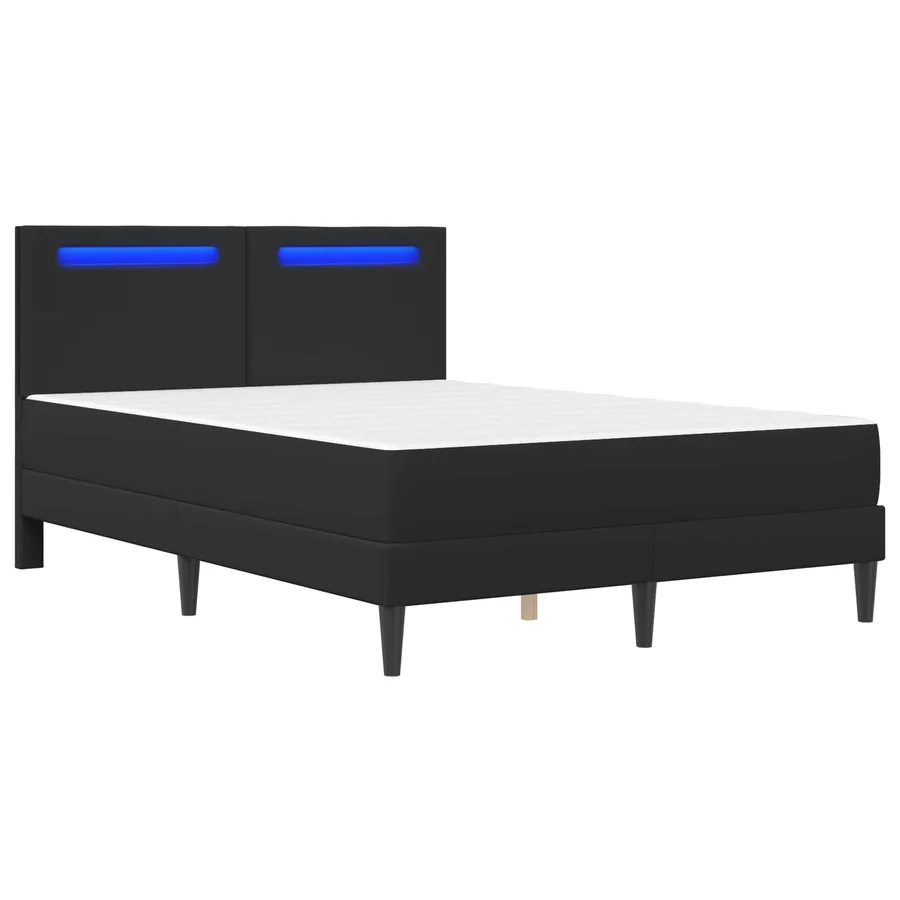 Cadre de lit avec bandes LED avec tête de lit 2 pcs Simili cuir - 5