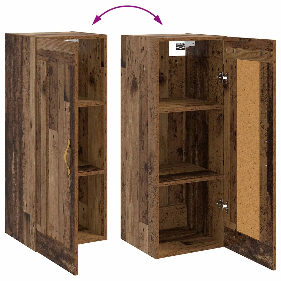 Meuble mural Bois ancien 34,5 x 34 x 90 cm Bois d'ingénierie - 7