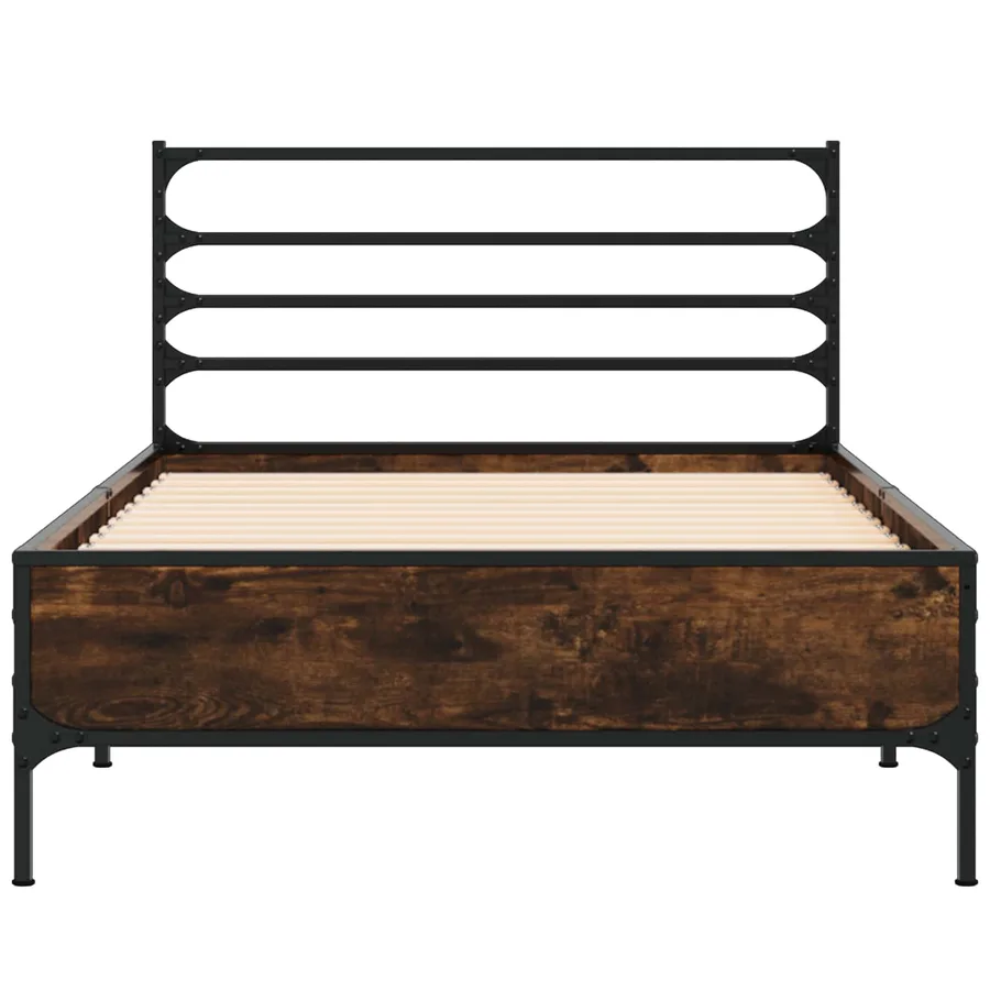 Cadre de lit Chêne fumé 80 x 200 cm Bois d'ingénierie - 4