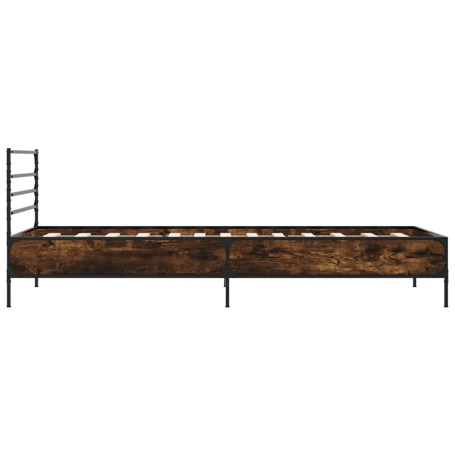 Cadre de lit Chêne fumé 80 x 200 cm Bois d'ingénierie - 5