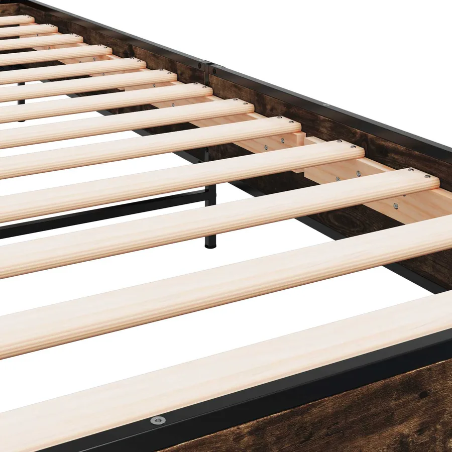 Cadre de lit Chêne fumé 80 x 200 cm Bois d'ingénierie - 7
