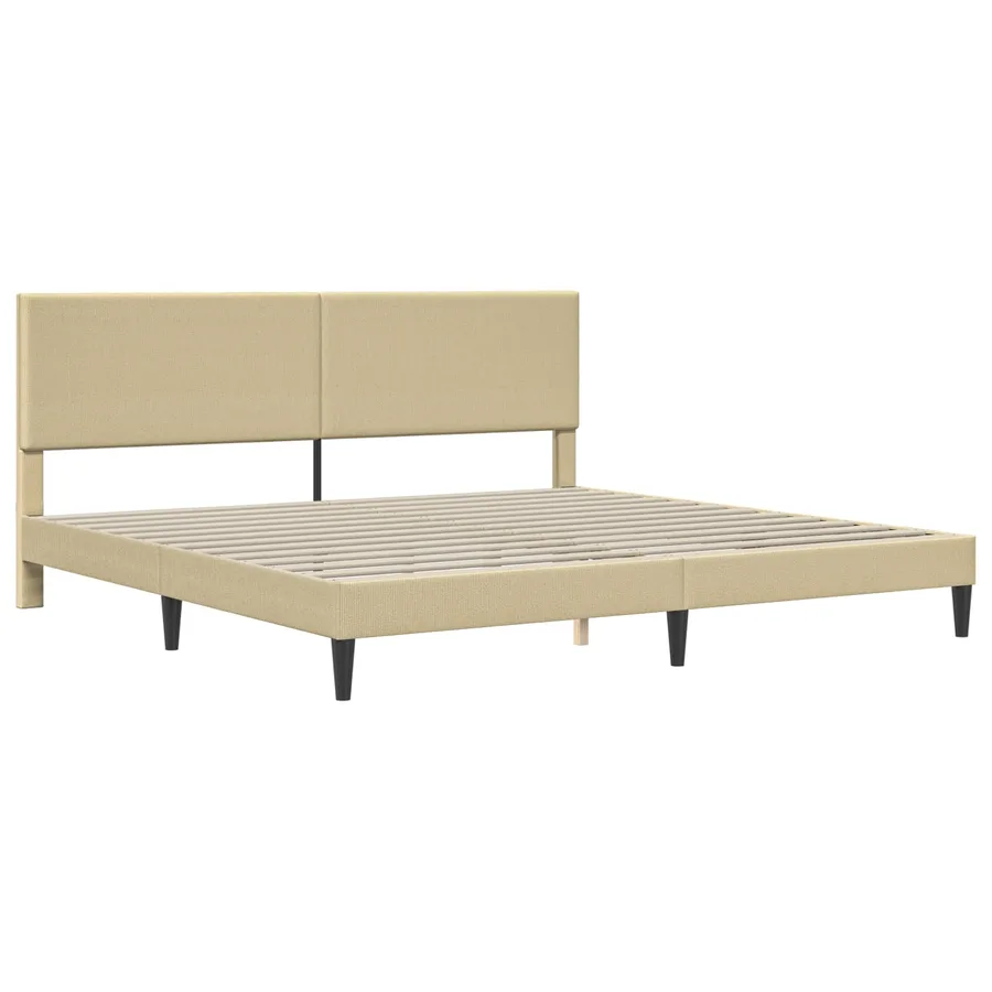 Cadre de lit avec tête de lit Gris Vert Clair 200 x 200 cm - 4