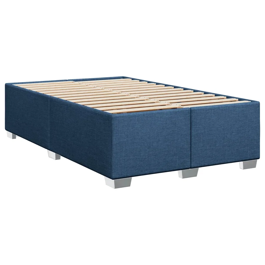 Lit boxspring avec matelas Bleu 120 x 200 cm Tissu - 4