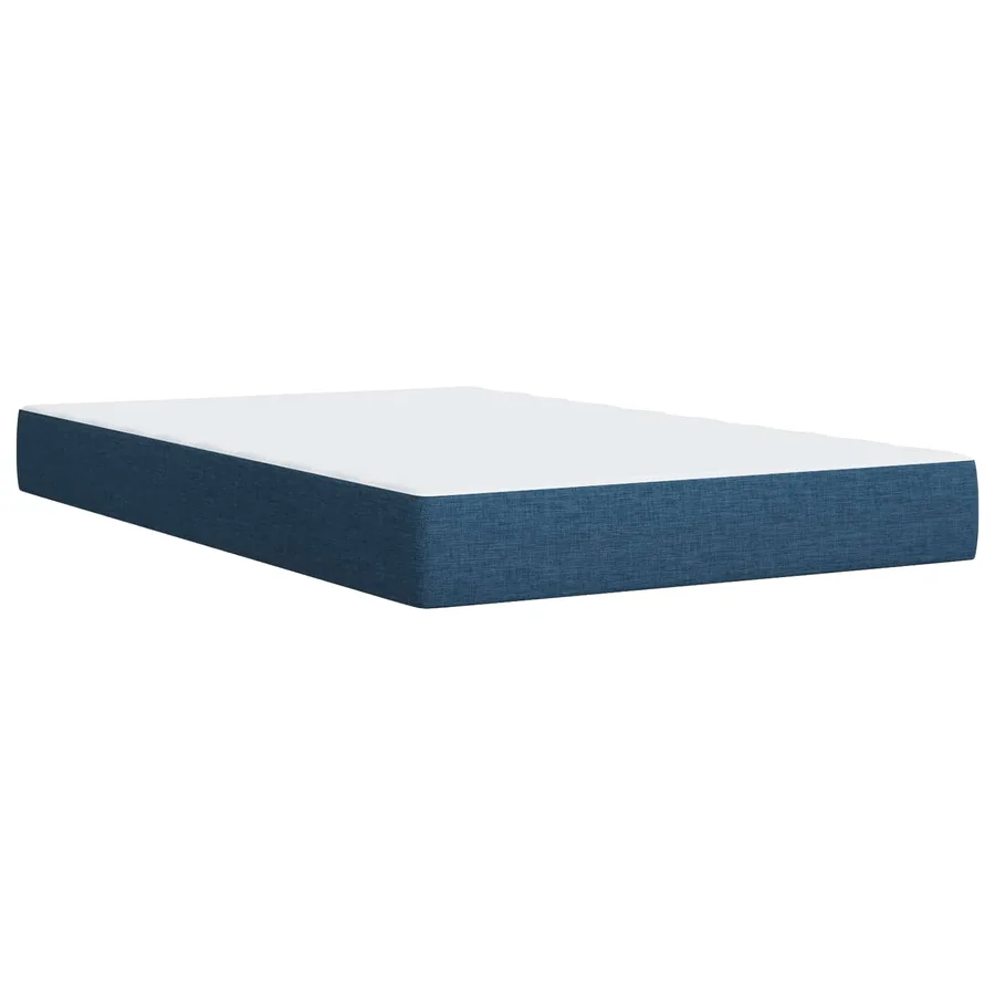 Lit boxspring avec matelas Bleu 120 x 200 cm Tissu - 5
