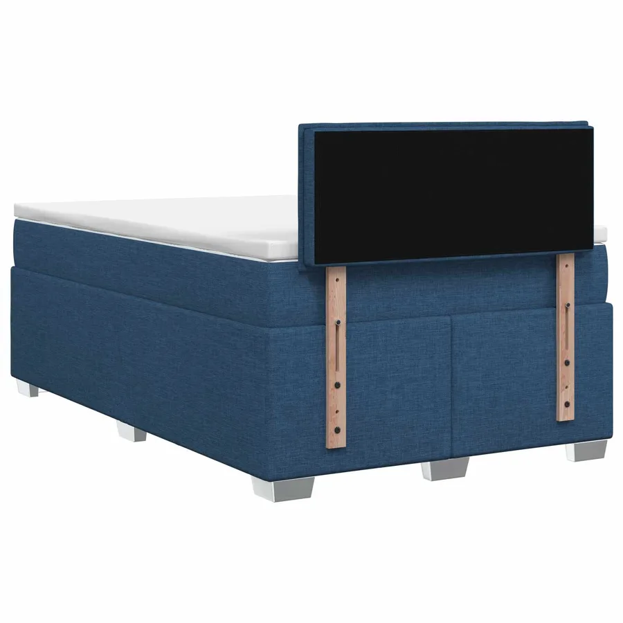 Lit boxspring avec matelas Bleu 120 x 200 cm Tissu - 7