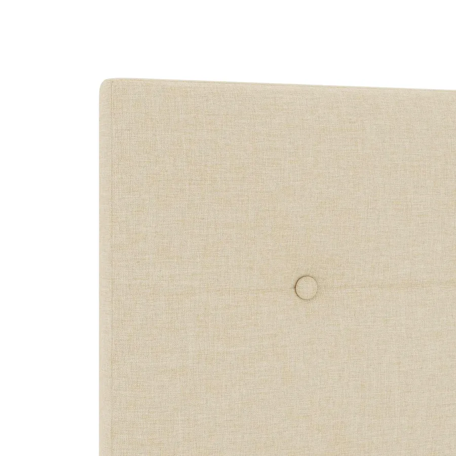 Lit ottoman avec matelas Crème 140 x 190 cm Tissu - 9