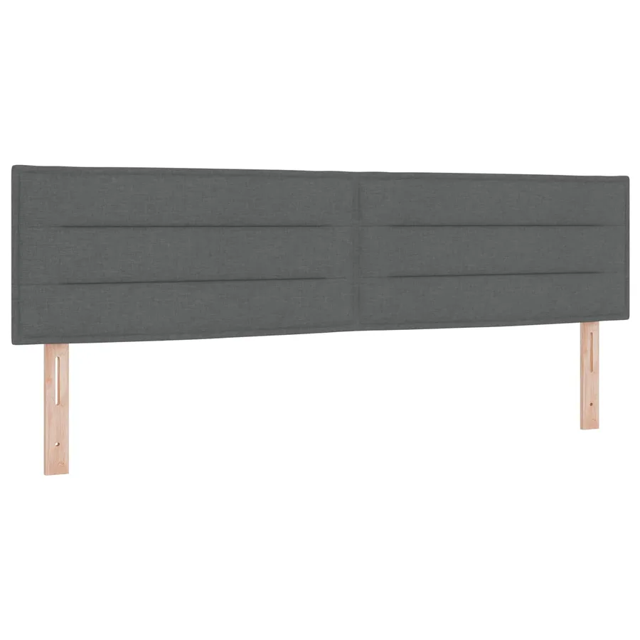 Lit boxspring avec matelas Gris foncé 180 x 200 cm Tissu - 3