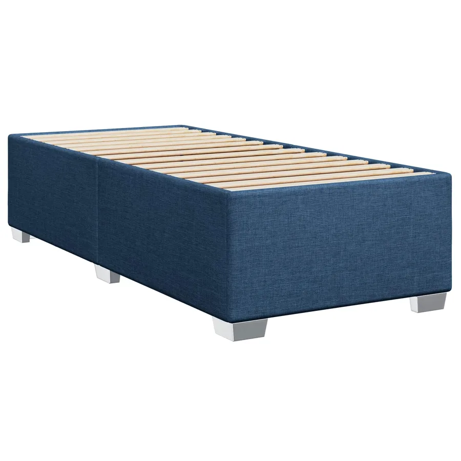 Lit boxspring avec matelas Bleu 100 x 200 cm Tissu - 4