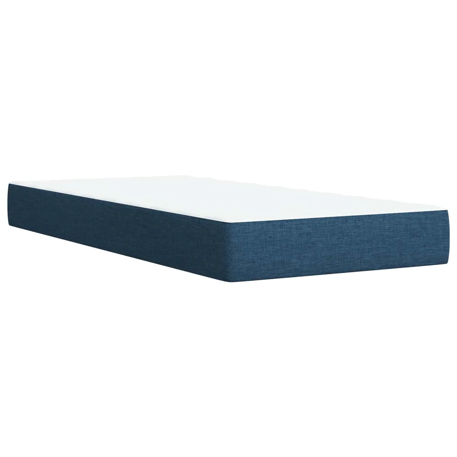 Lit boxspring avec matelas Bleu 100 x 200 cm Tissu - 5