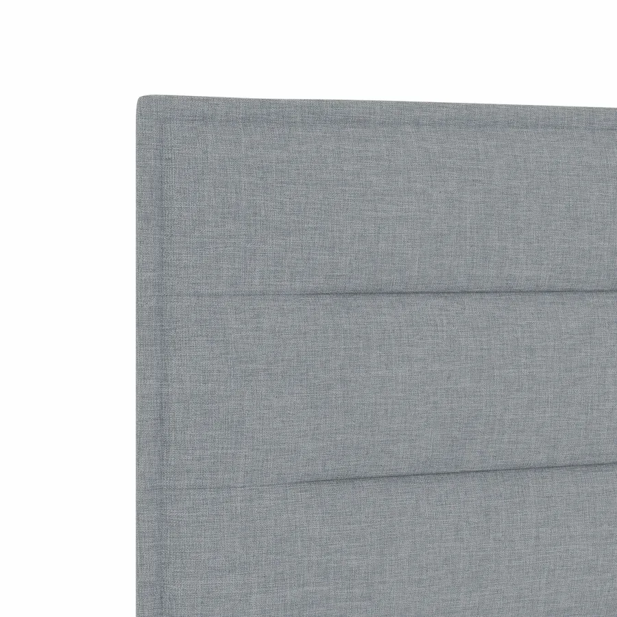 Lit boxspring avec matelas Gris clair 140 x 190 cm Tissu - 8