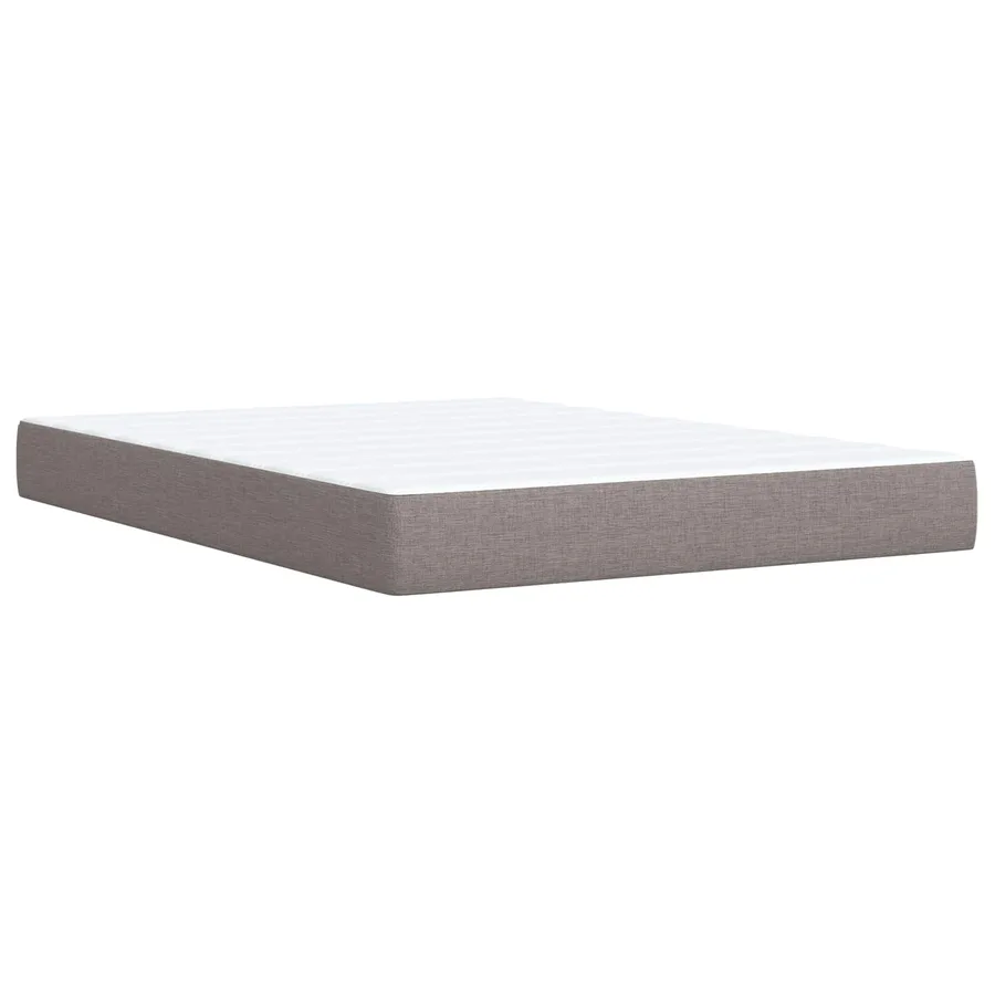 Lit boxspring avec matelas Taupe 160 x 200 cm Tissu - 4