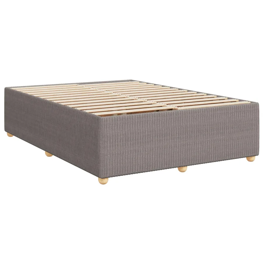 Lit boxspring avec matelas Taupe 160 x 200 cm Tissu - 5