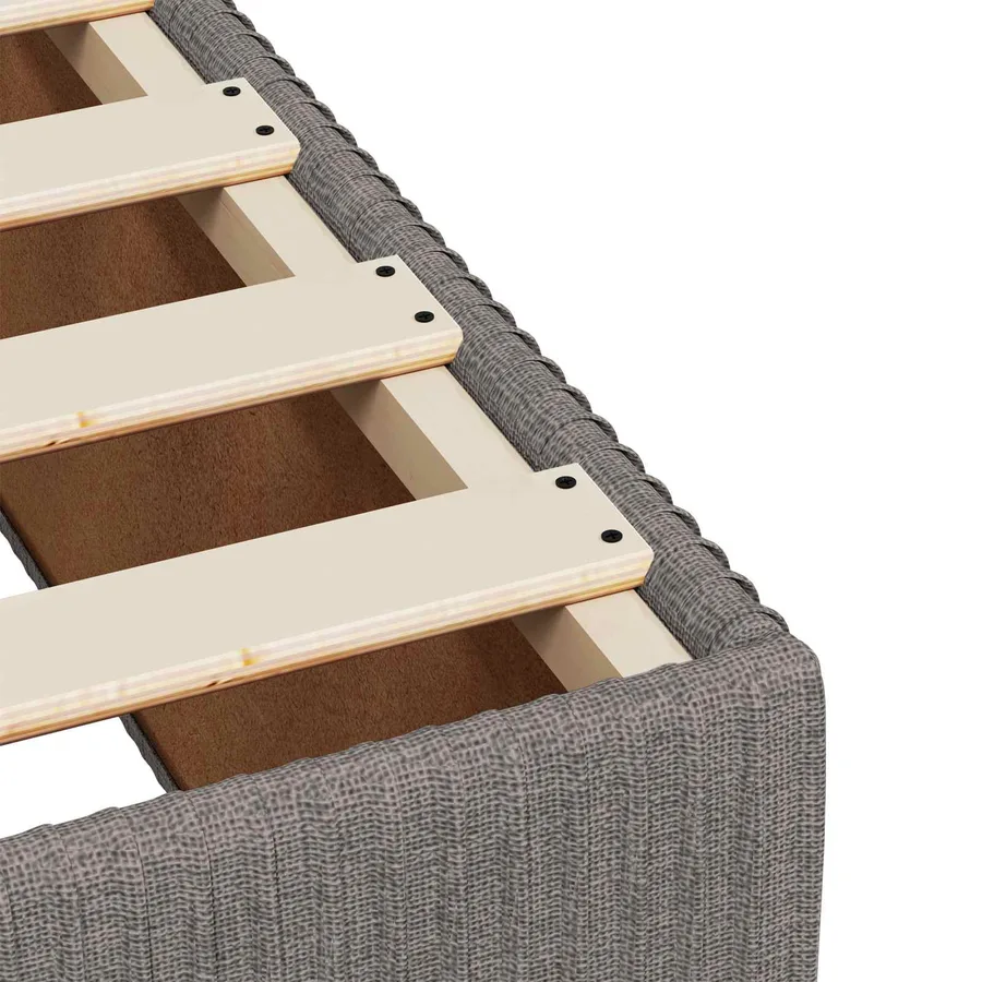 Lit boxspring avec matelas Taupe 160 x 200 cm Tissu - 9
