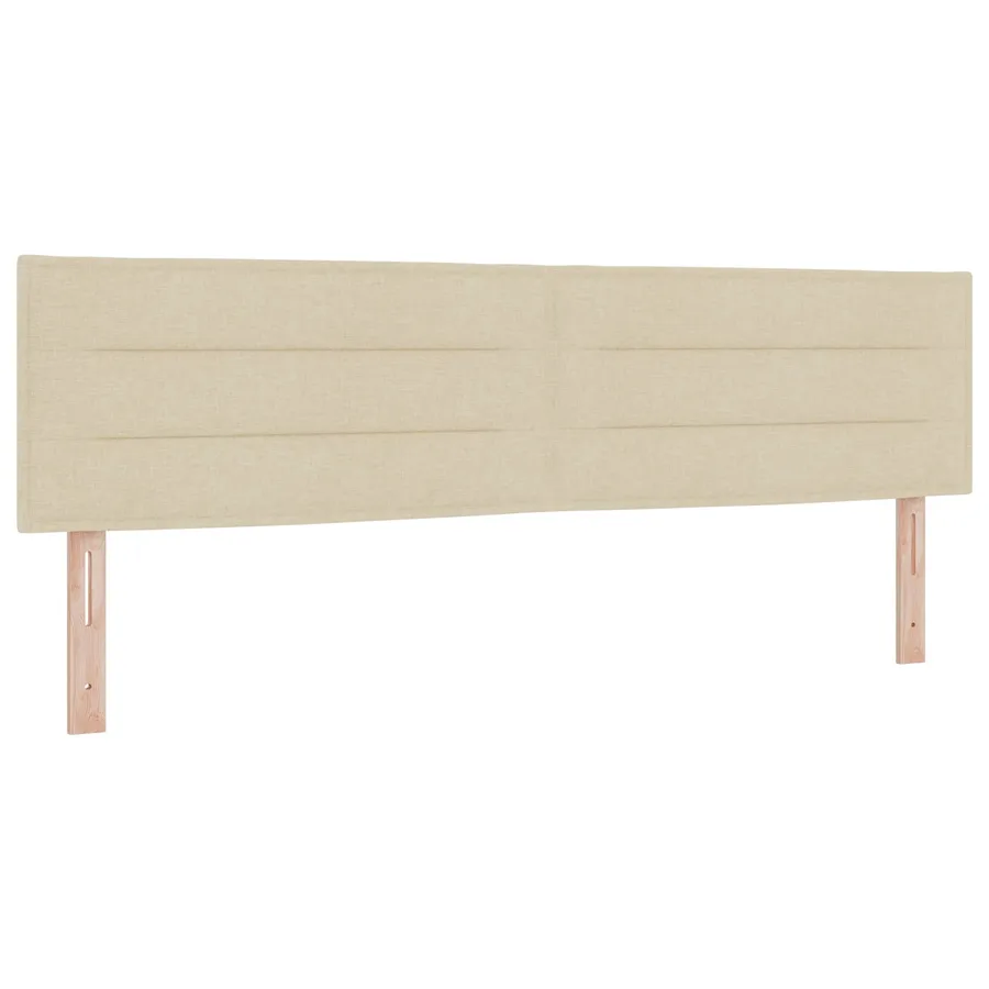 Lit ottoman avec matelas Crème 180 x 200 cm Tissu - 3