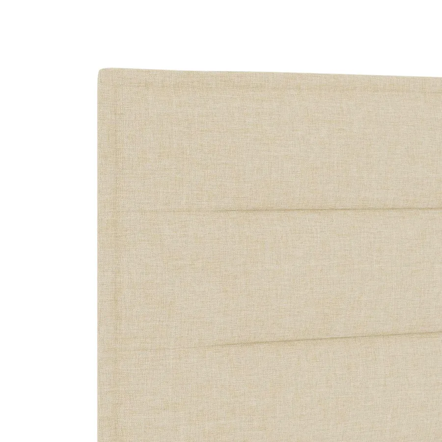 Lit ottoman avec matelas Crème 180 x 200 cm Tissu - 9