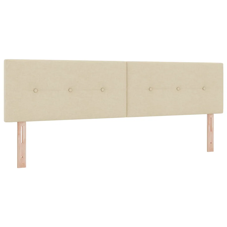 Lit ottoman avec matelas Crème 180 x 200 cm Tissu - 3