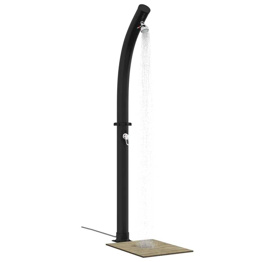 Douche solaire avec tête de douche 20 l Noir - 3