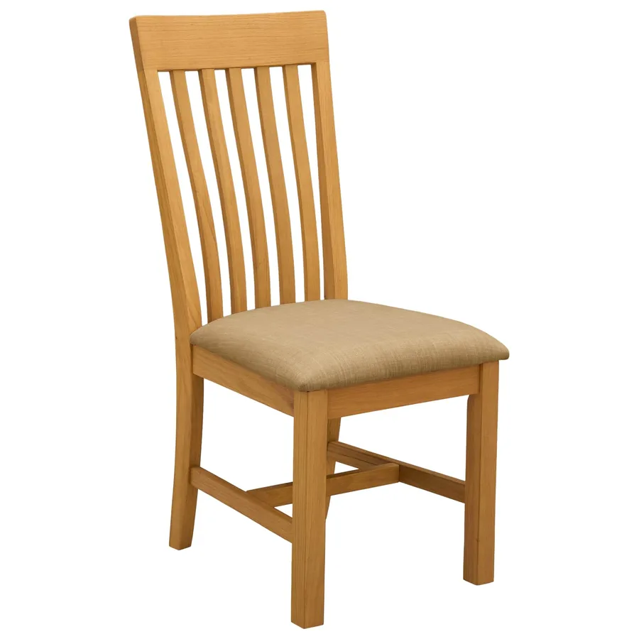 Chaise de salle à manger 2 pcs Bois de chêne massif Beige - 2
