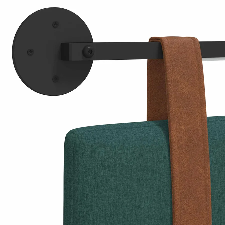 Tête de lit suspendue Avec lumière LED Vert foncé PU antique - 10