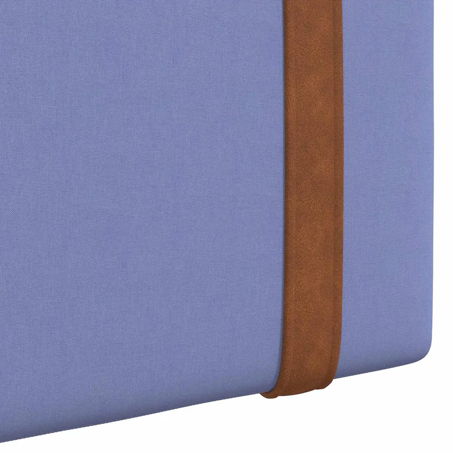 Tête de lit suspendue Avec lumière LED Bleu denim PU antique - 9