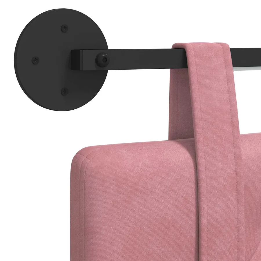 Tête de lit suspendue Avec lumière LED Rose Velours - 10