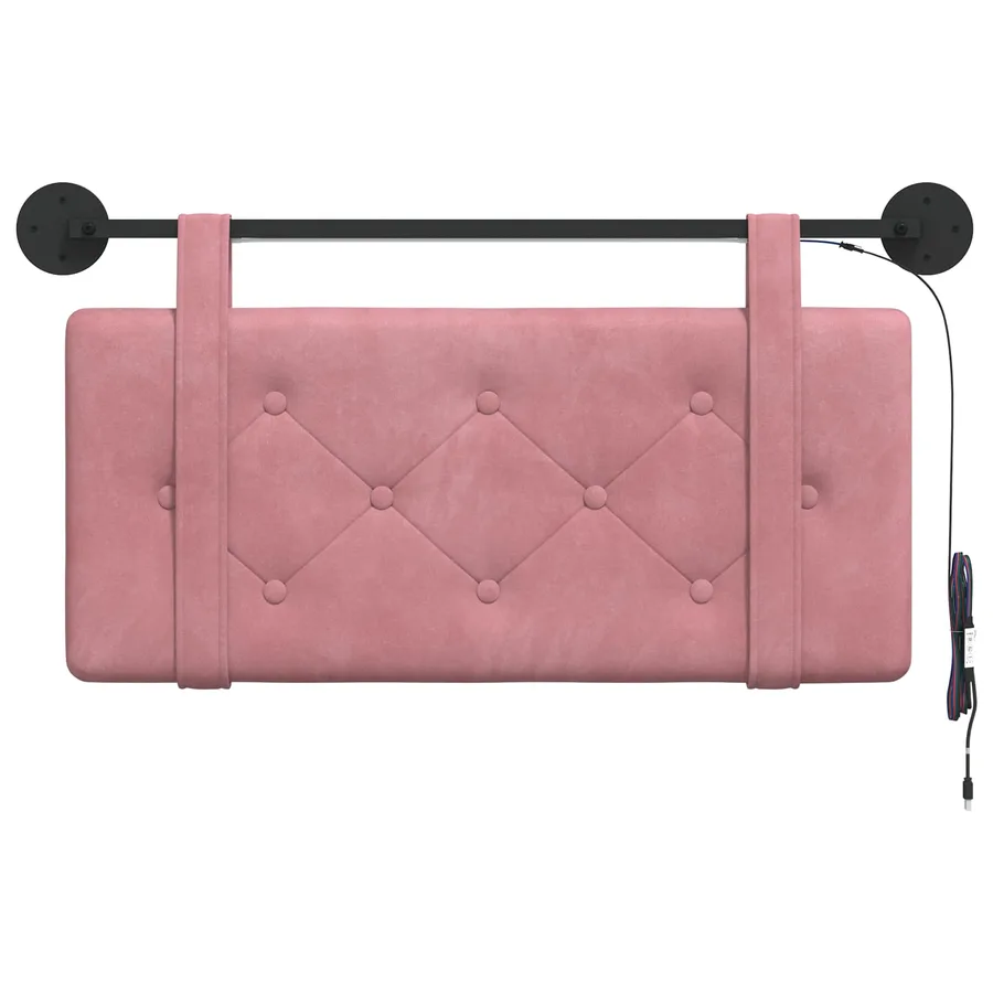 Tête de lit suspendue Avec lumière LED Rose Velours - 6