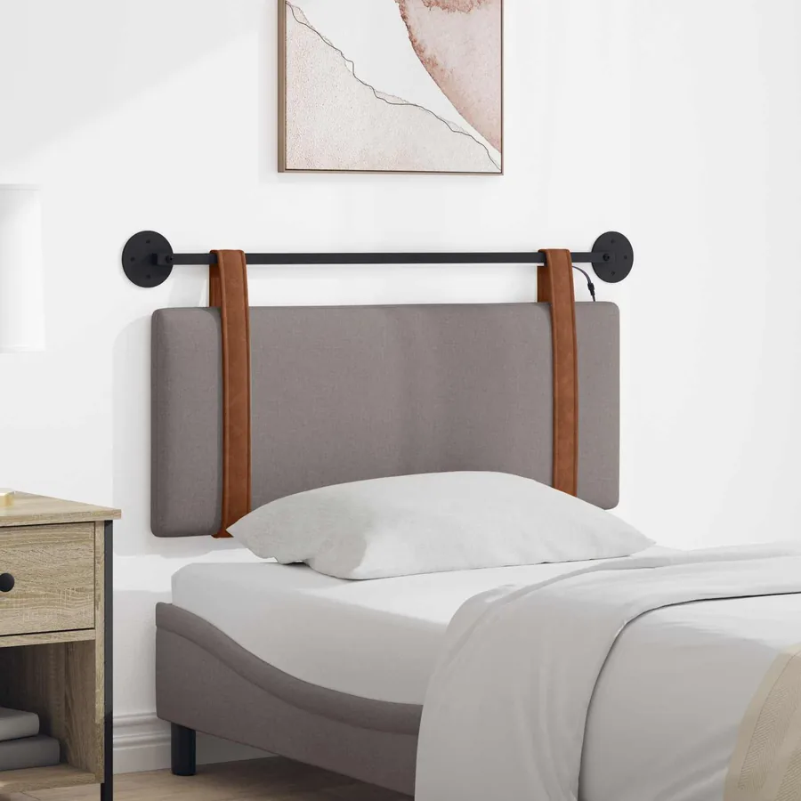 Tête de lit suspendue Avec lumière LED Taupe PU antique