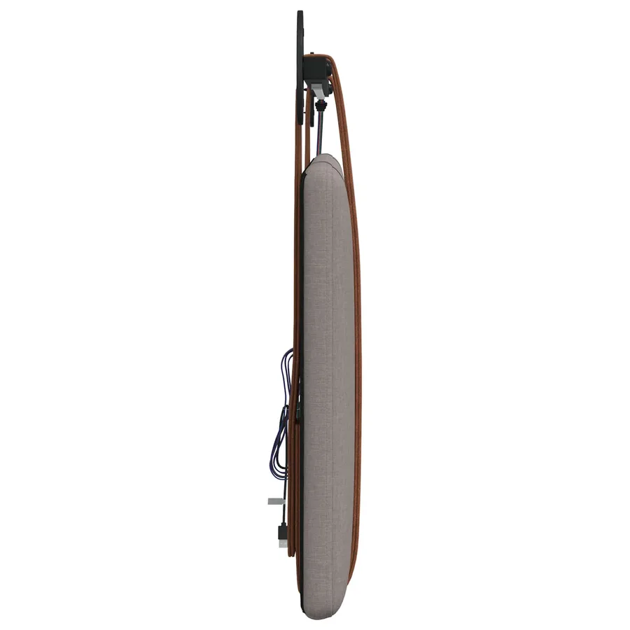 Tête de lit suspendue Avec lumière LED Taupe PU antique - 7
