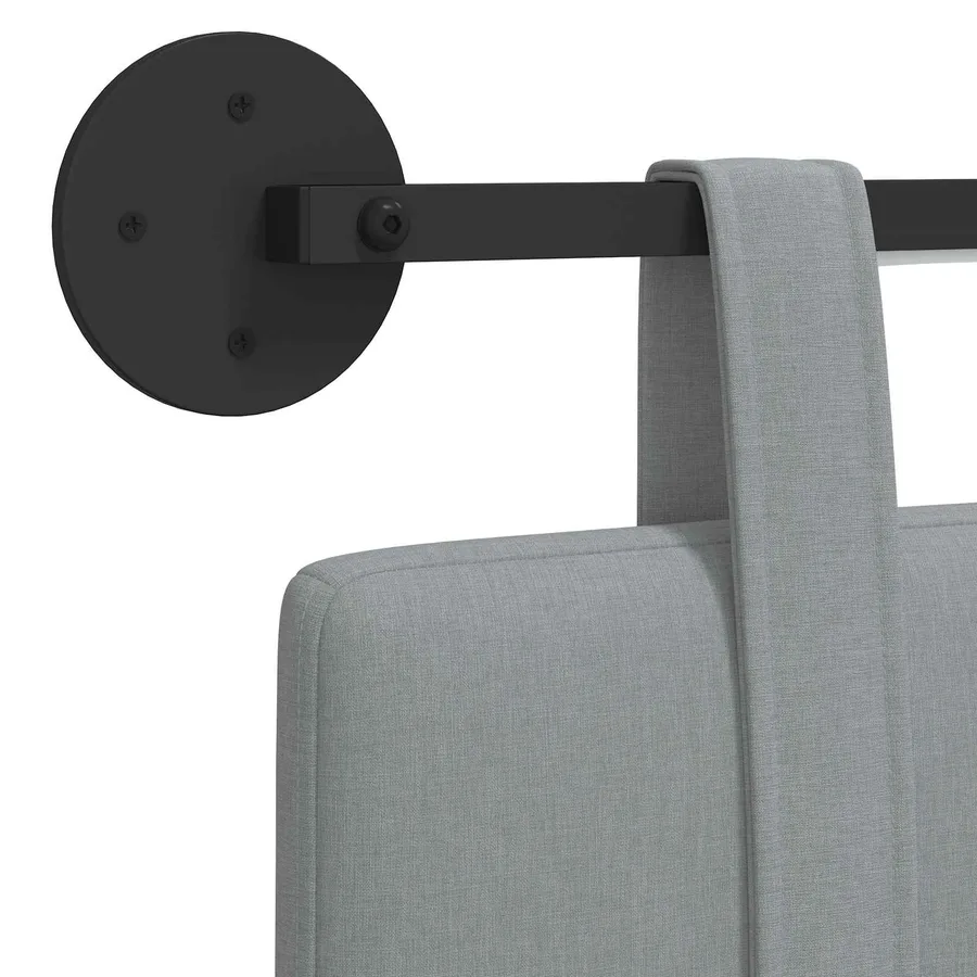 Tête de lit suspendue Avec lumière LED Gris clair Tissu - 10