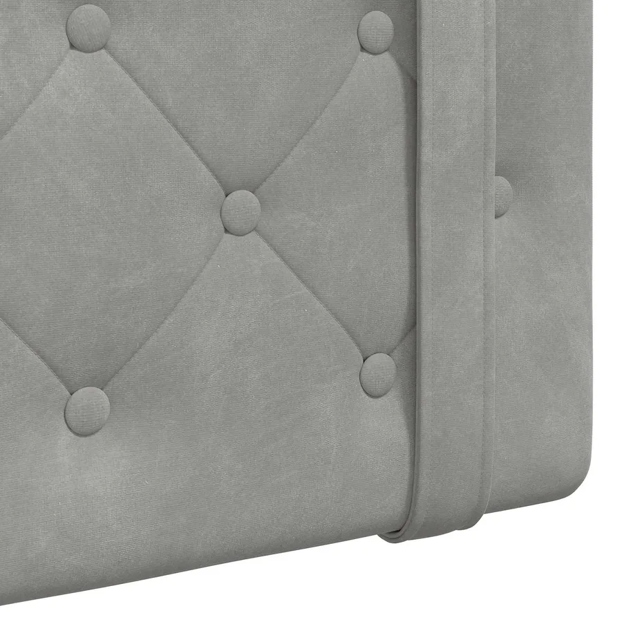 Tête de lit suspendue Avec lumière LED Gris clair Velours - 9