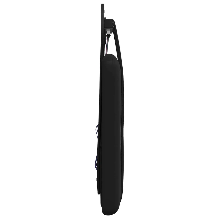 Tête de lit suspendue Avec lumière LED Noir Simili cuir - 7