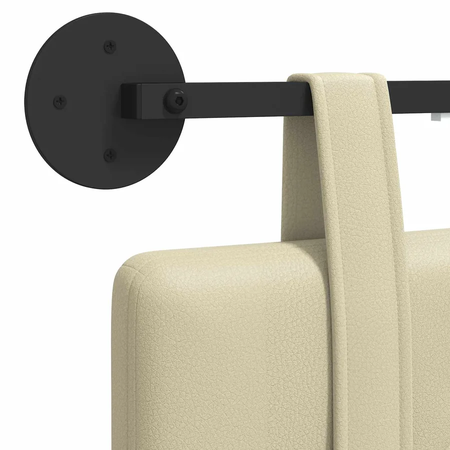 Tête de lit suspendue Avec lumière LED Crème Simili cuir - 10
