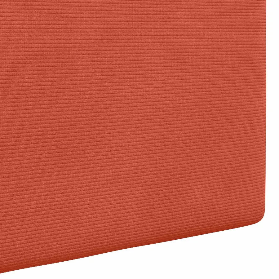 Tête de lit suspendue Rouge orange Tissu en velours côtelé - 9