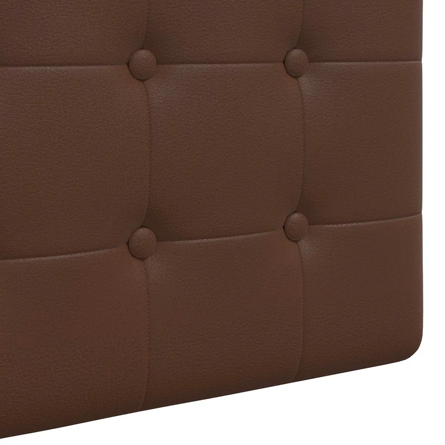 Tête de lit suspendue Avec lumière LED Marron Simili cuir - 9